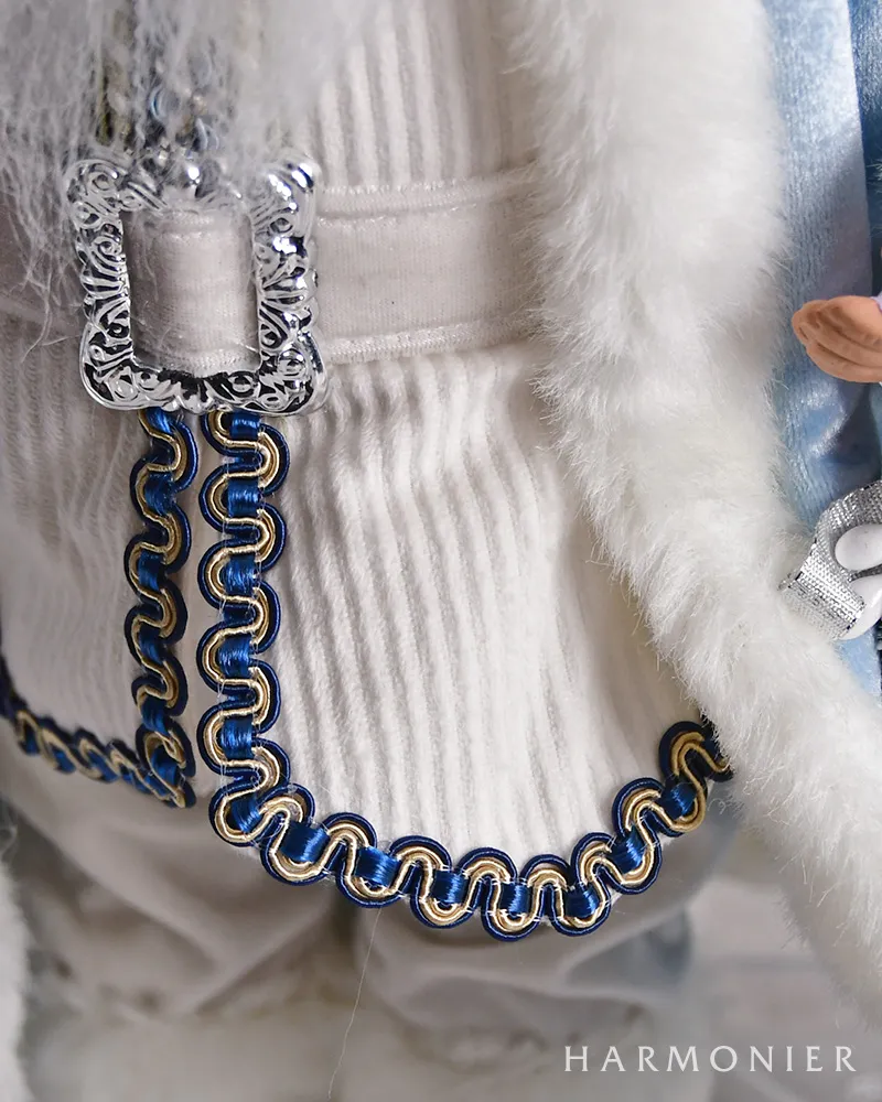 サンタクロースフィギュア/ウインターブルー50cm｜クリスマス雑貨の