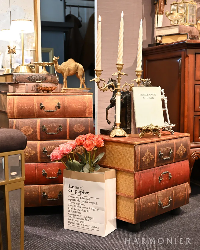 アンティークブックチェストS/40x40cm｜輸入雑貨の通販 | 輸入雑貨の