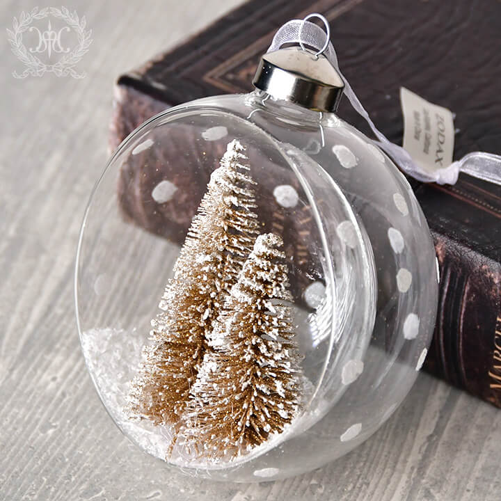 Web Store限定】ゴールドツリーガラスボールオーナメント φ10cm (ZODAX