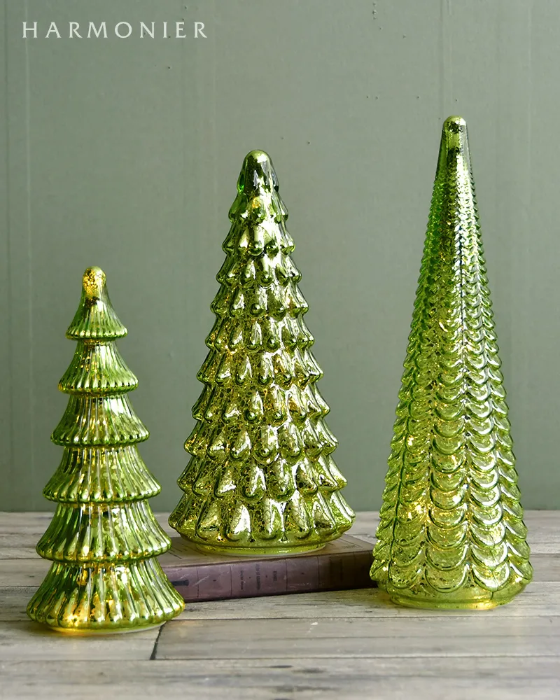 LEDアンティークツリー/グリーンM 25cm｜クリスマス雑貨の通販