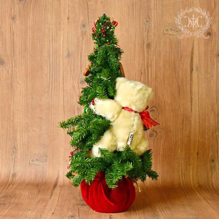 Web Store限定】白くま＆スイーツミニツリーオブジェ 56cm｜クリスマス