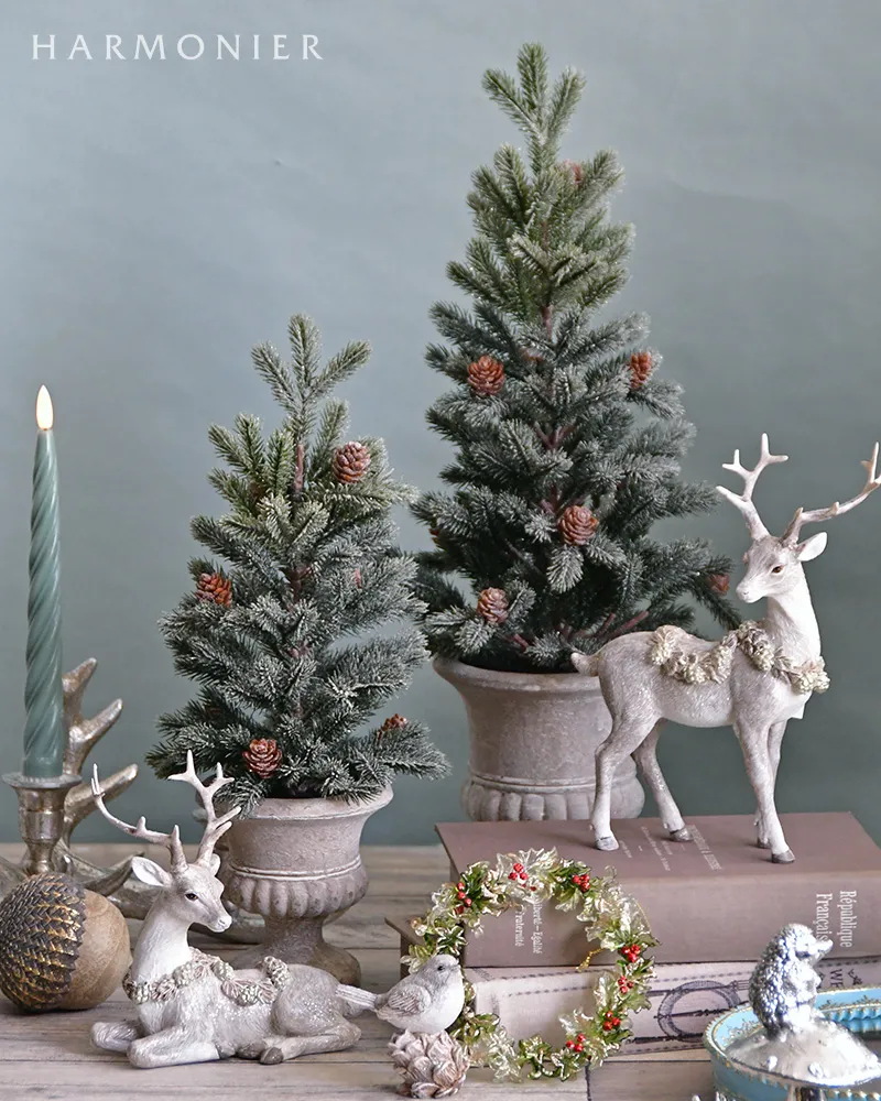 クリアグリーンリーフミニリースオーナメント｜クリスマス雑貨の通販