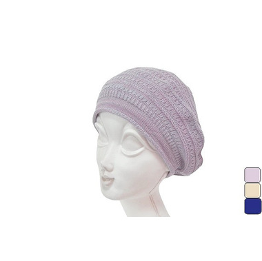 室内でかぶれる レディース ニット帽 シルク ベレー 日本製