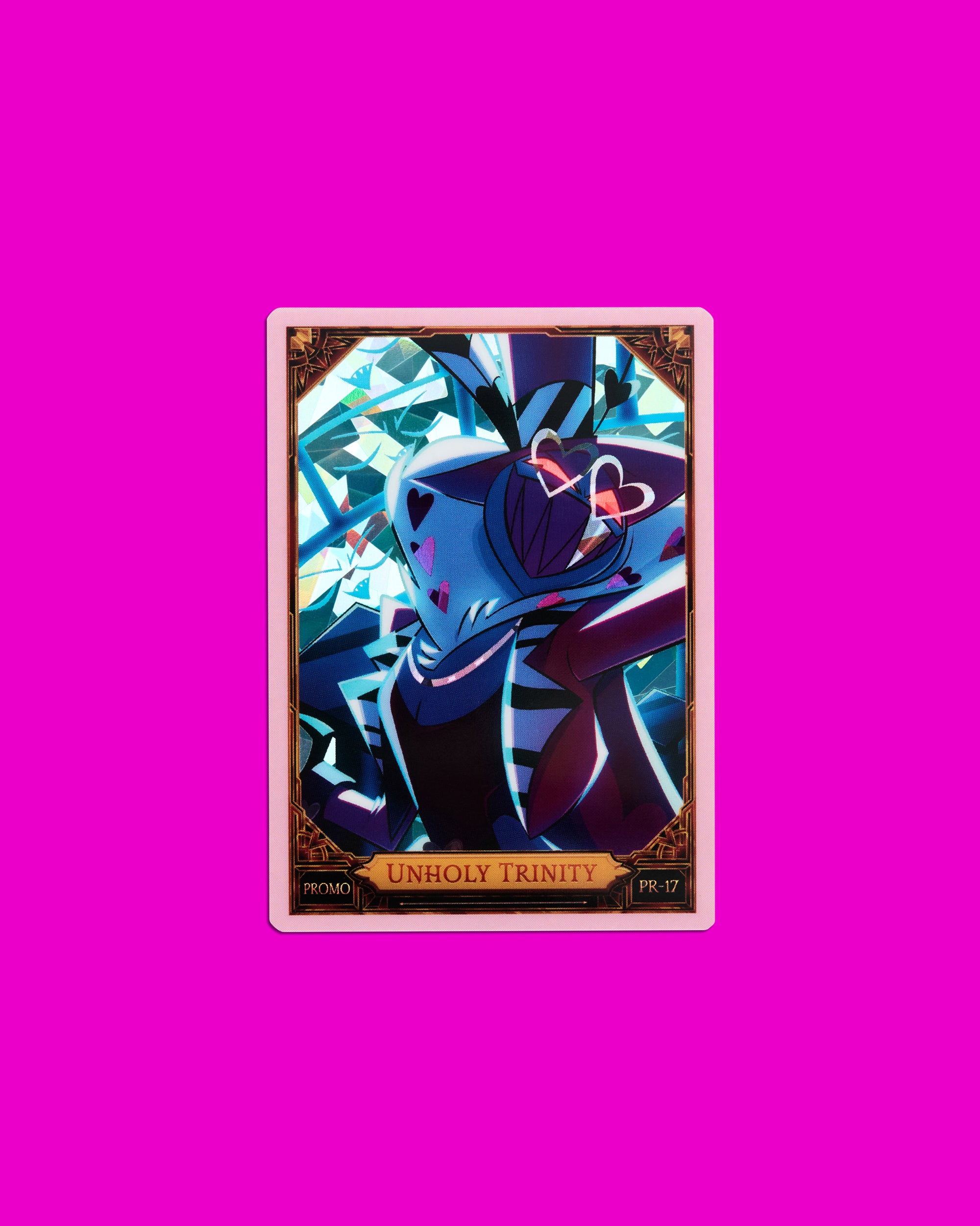 Hazbin Hotel Trading Cards Unholy Trinity Cracked Ice Promo Card