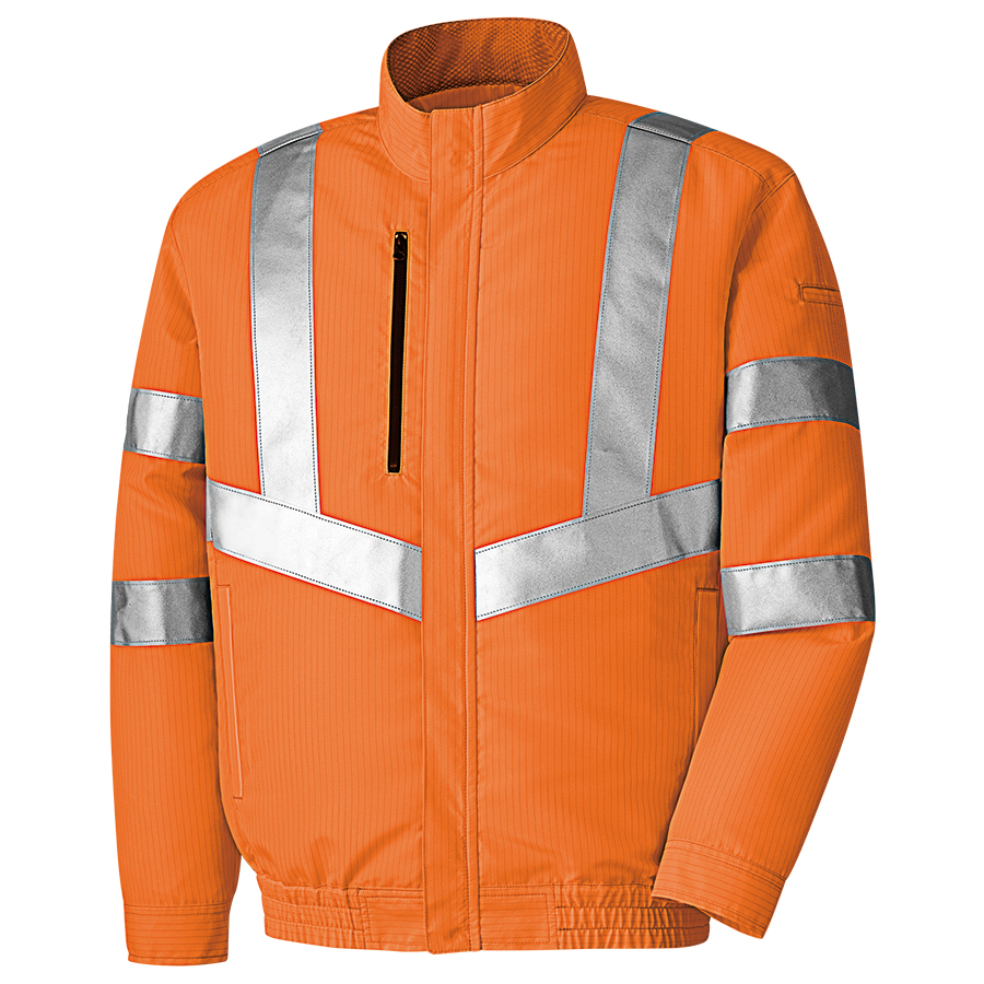 ブルゾン単体 WE105 上 オレンジ - ミドリ安全の熱中対策