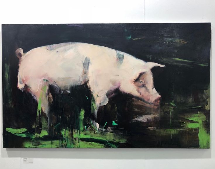 Yukimasa Ida 'Pig' 2018 Oil on Canvas