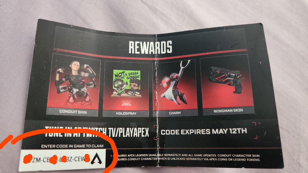Where do we redeem this twitch drop code from LAN : r/apexlegends