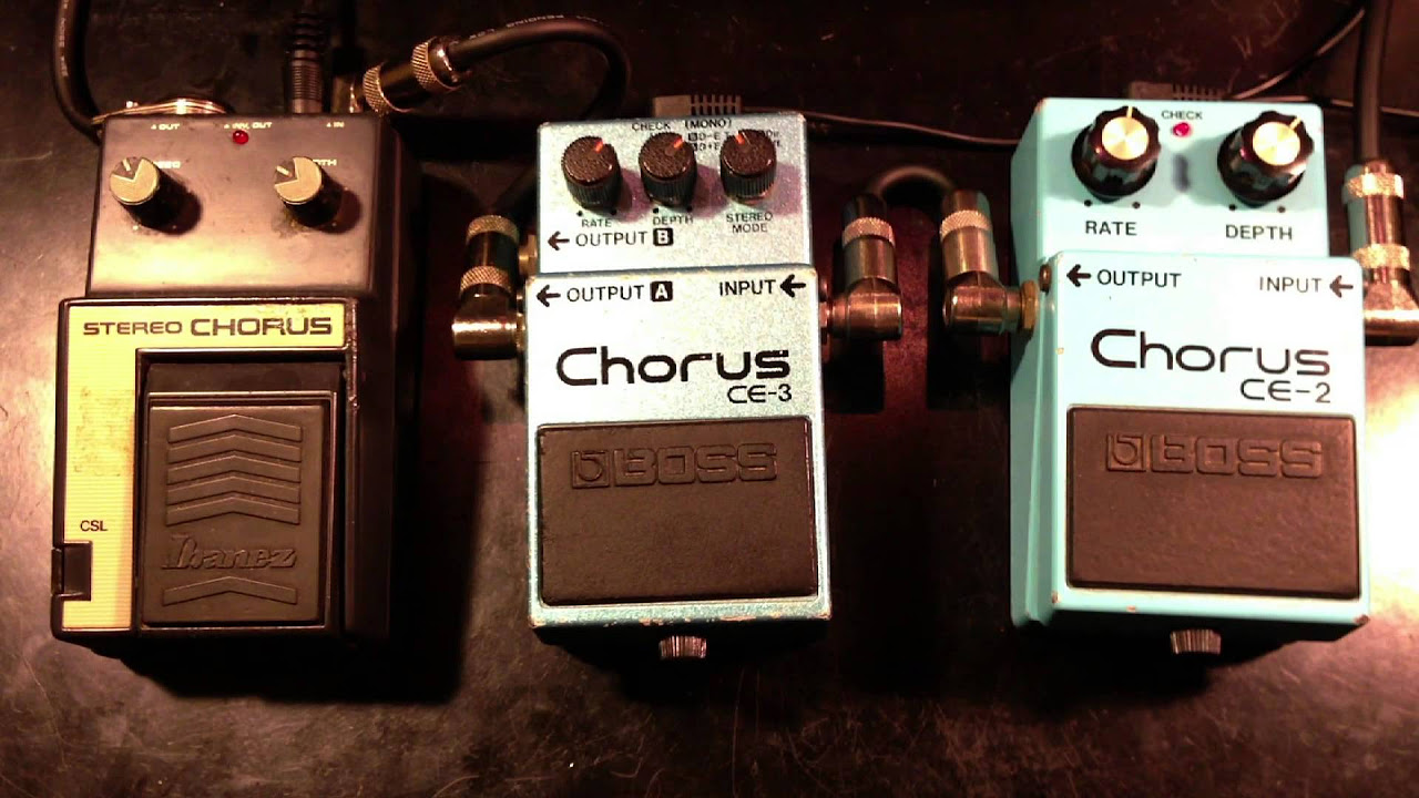 Vintage Chorus Shootout Ibanez MIJ CSL Boss CE2 CE3 - YouTube