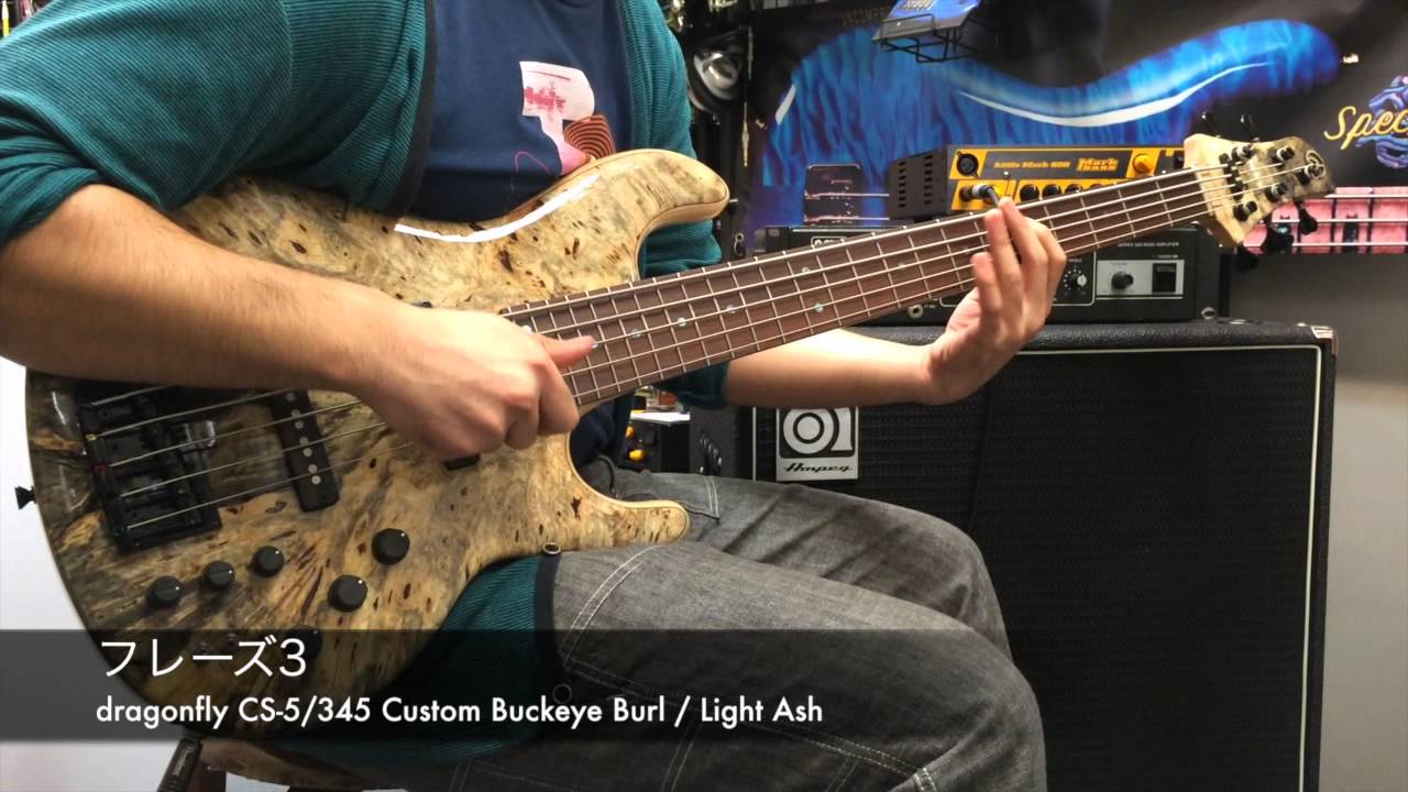 dragonfly CS-5/345 Custom Buckeye Burl / Light Ash サウンド