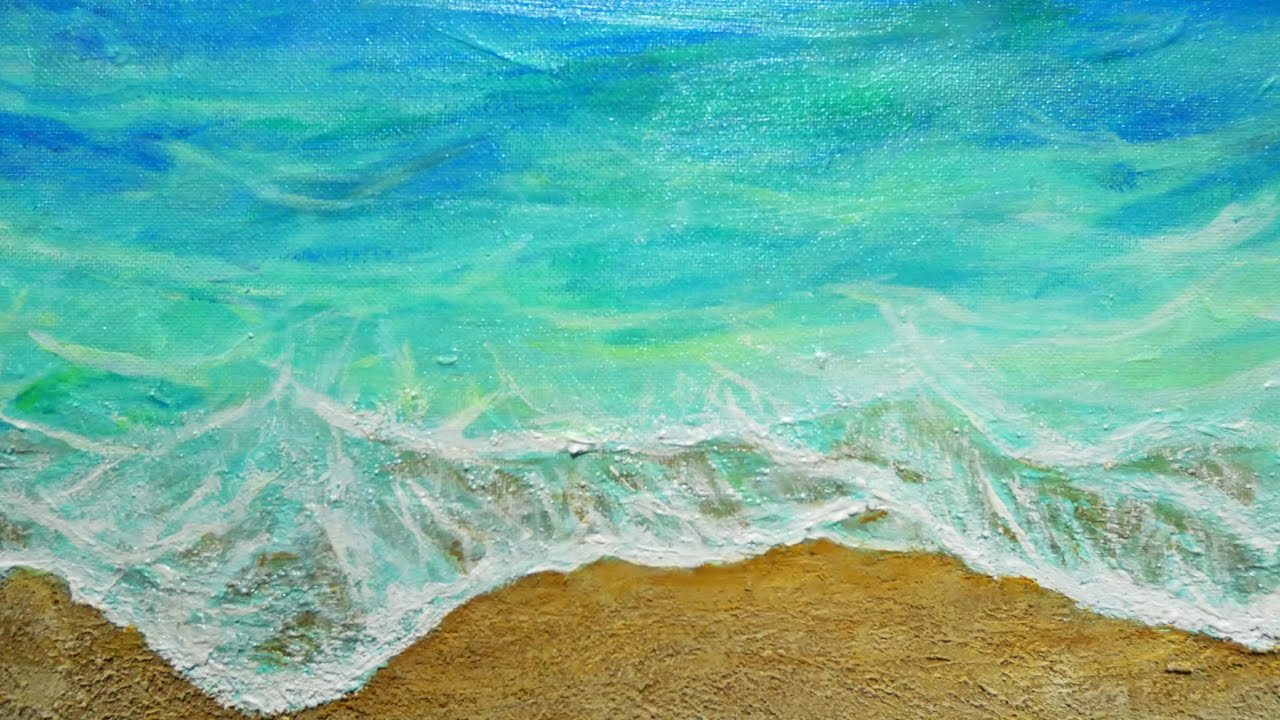 砂浜の海】#油彩画 #芸術 #油絵 #絵 #アート #oilpainting #oil