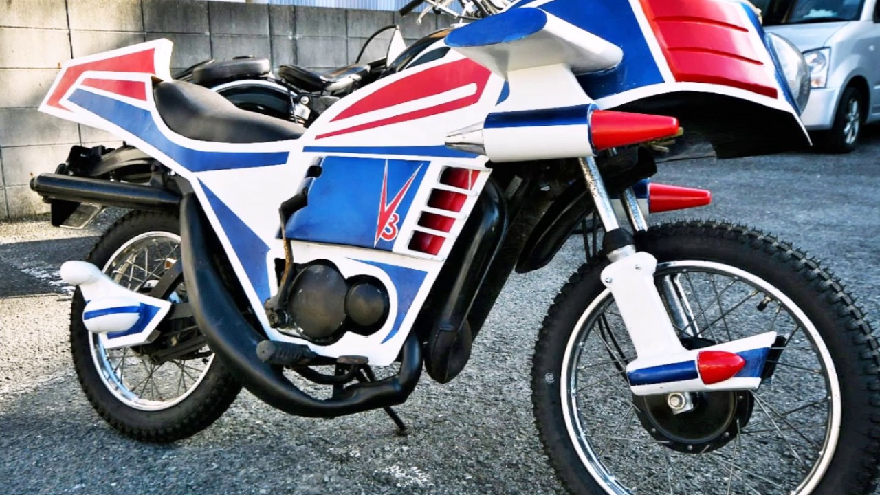 仮面ライダーV3に似たバイク - YouTube