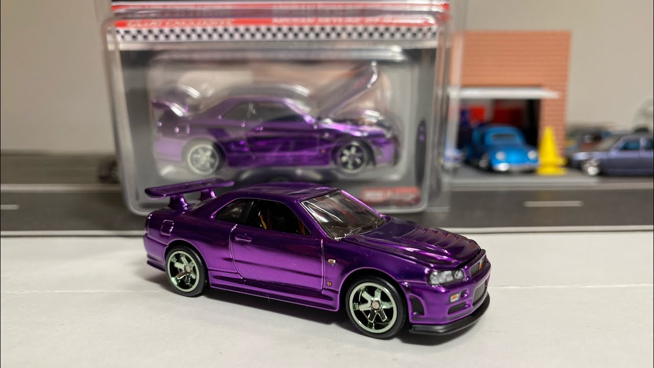 Hot wheels RLC membership Nissan skyline gtr r34 review - YouTube