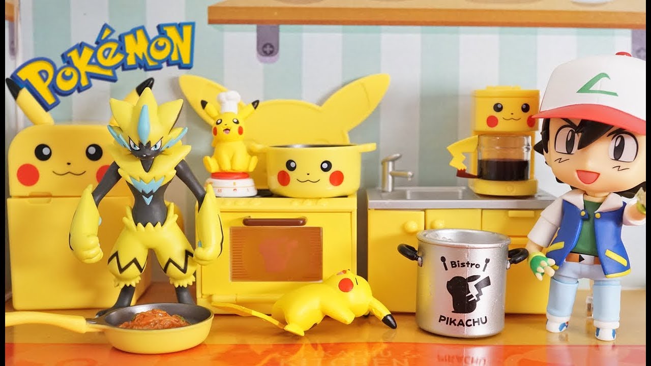 Pokemon miniature toy !「pikachu kitchen」 - YouTube