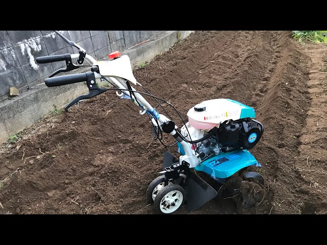 クボタ管理機(耕運機).ミディTMS30納車、耕運.畝立て作業 - YouTube