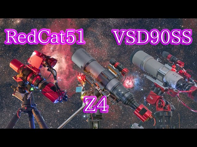 天城高原で望遠鏡を3本まとめて使う Operated three telescopes Vixen