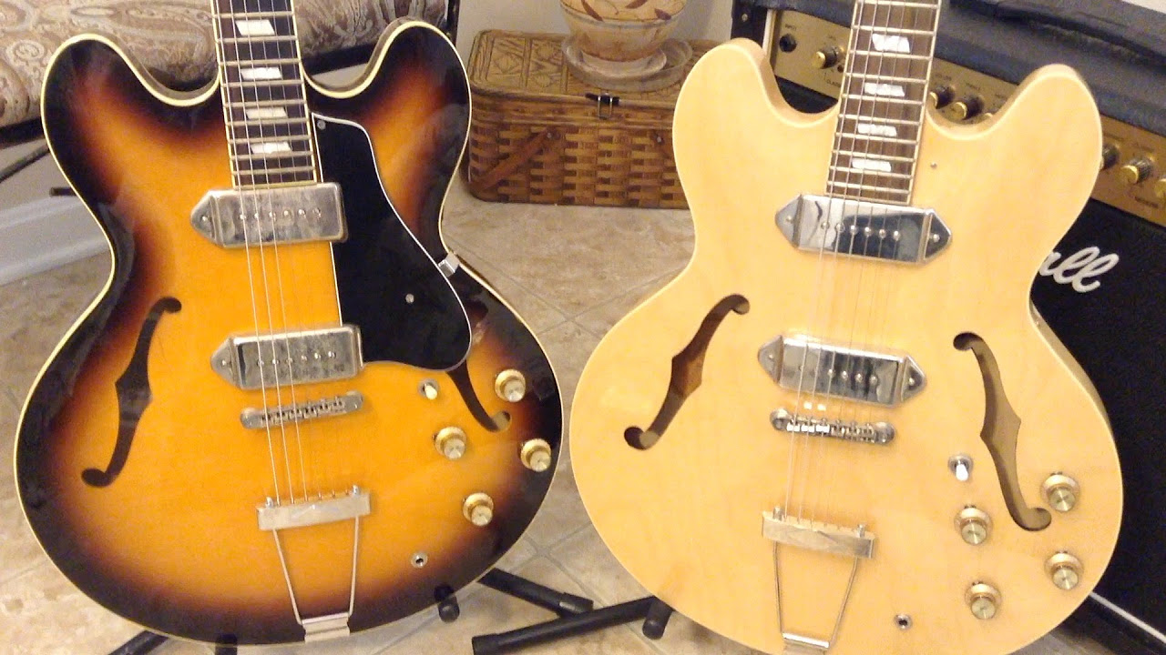 Epiphone Casino vs Epiphone Elitist Casino - YouTube
