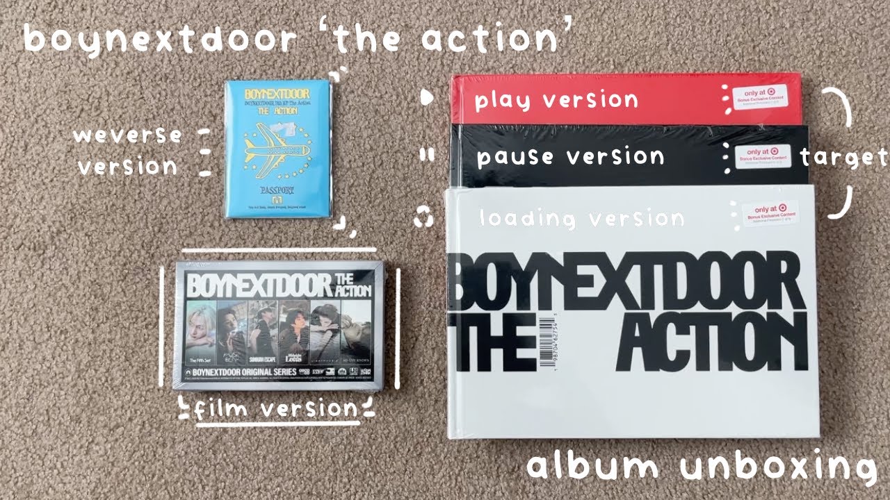 boynextdoor the action album unboxing! (target & weverse