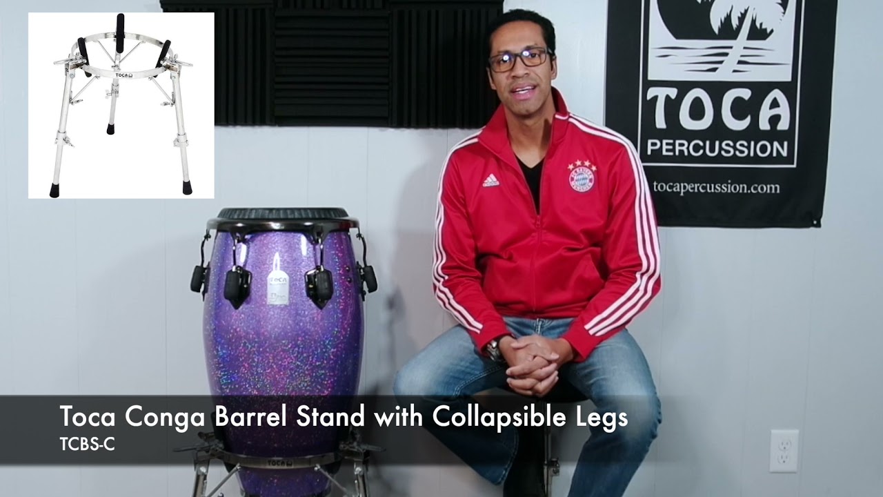 Toca Conga Barrel Stand with Collapsible Legs - YouTube