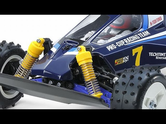 An upgraded RC car assembly kit, reissued after 30 years