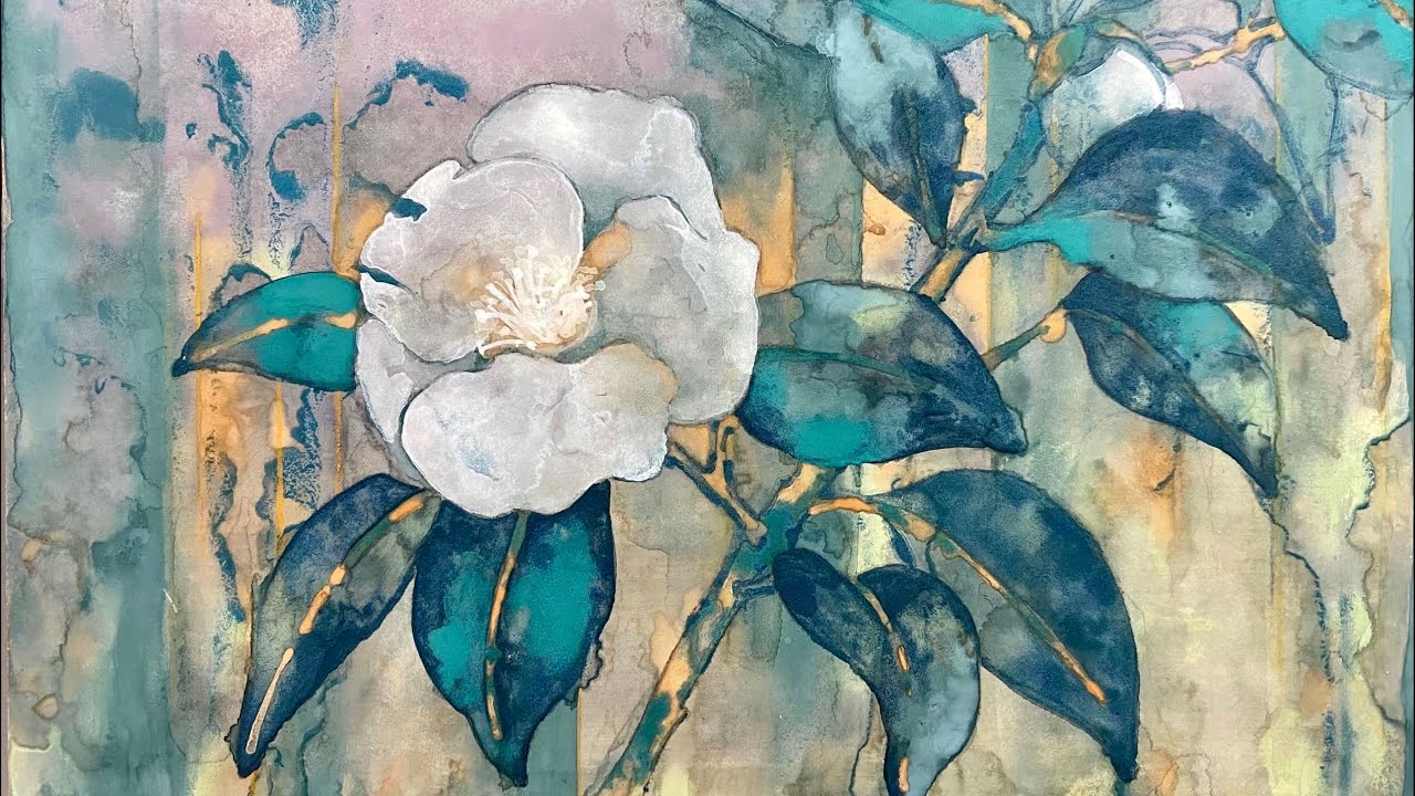 日本画メイキング】白嶺/岩絵具/胡粉/白椿/季節の花/アート