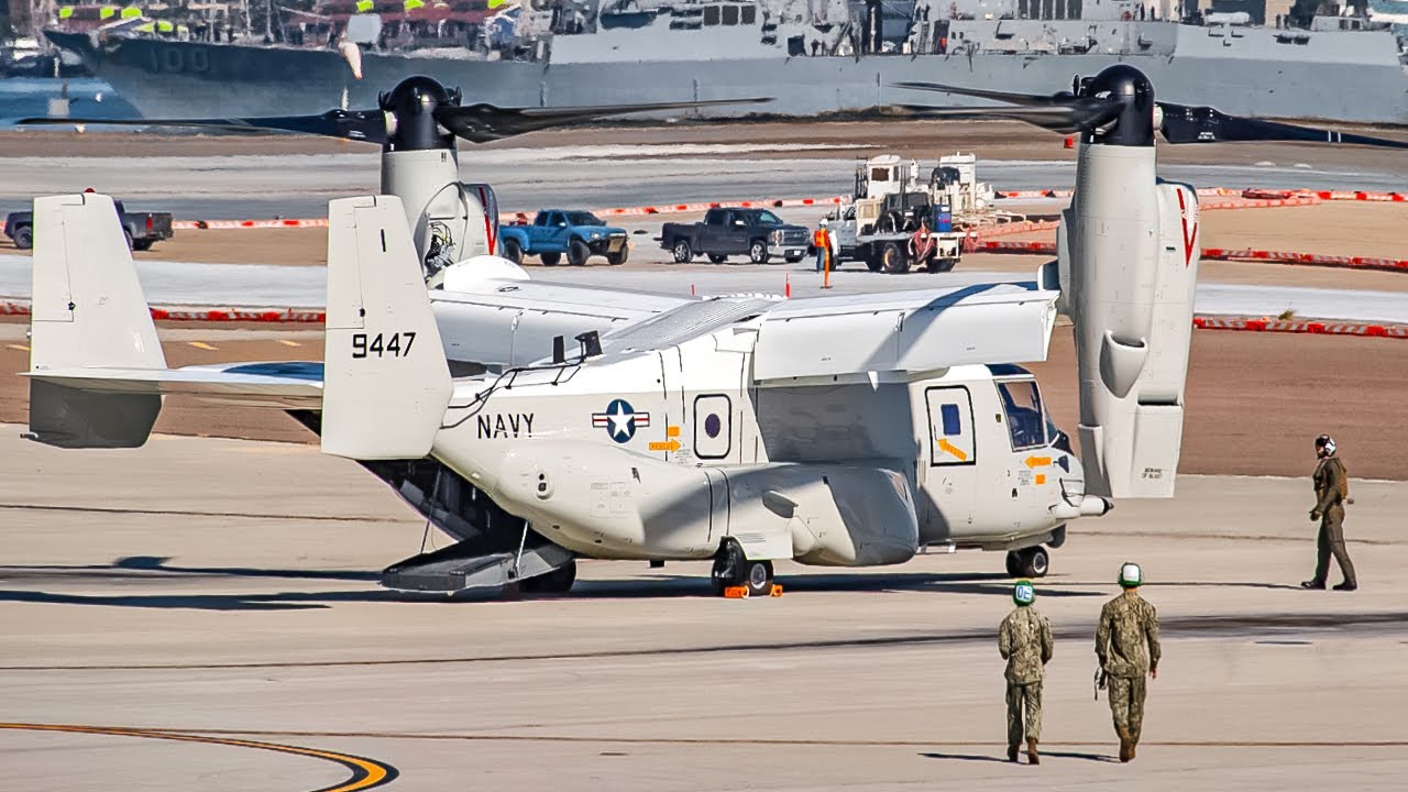 Meet the US Navy's New CMV-22B Osprey Tiltrotor Aircraft - YouTube