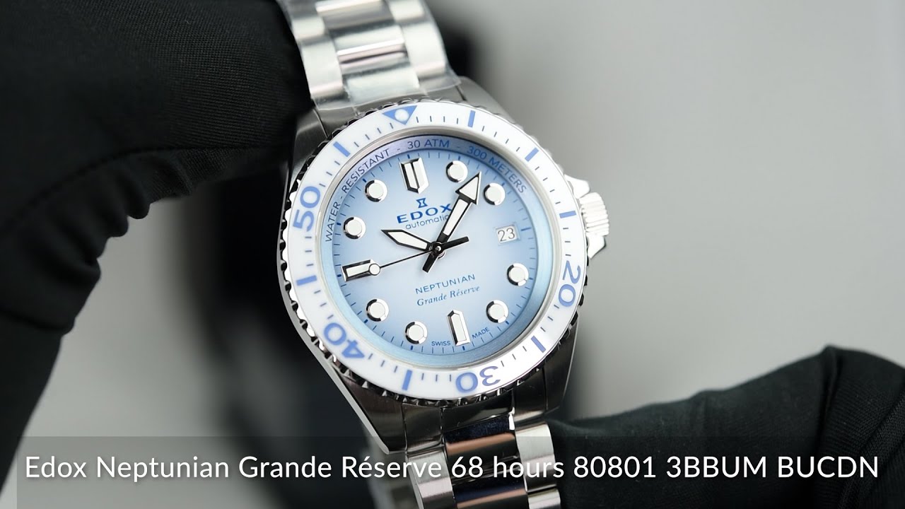 Edox Neptunian Grande Réserve 68 hours 80801 3BBUM BUCDN - YouTube