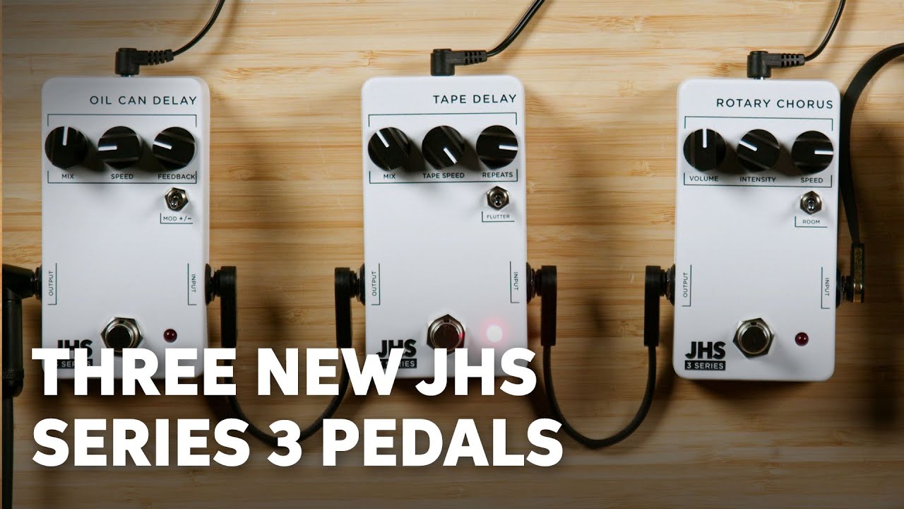 NEW JHS 3 Series Pedals Demo | Oil Can & Tape Delay Plus Rotary