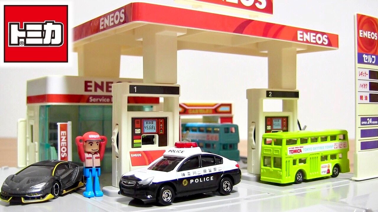 トミカ トミカタウン ガソリンスタンド ENEOS ビルドシティ 発売前に