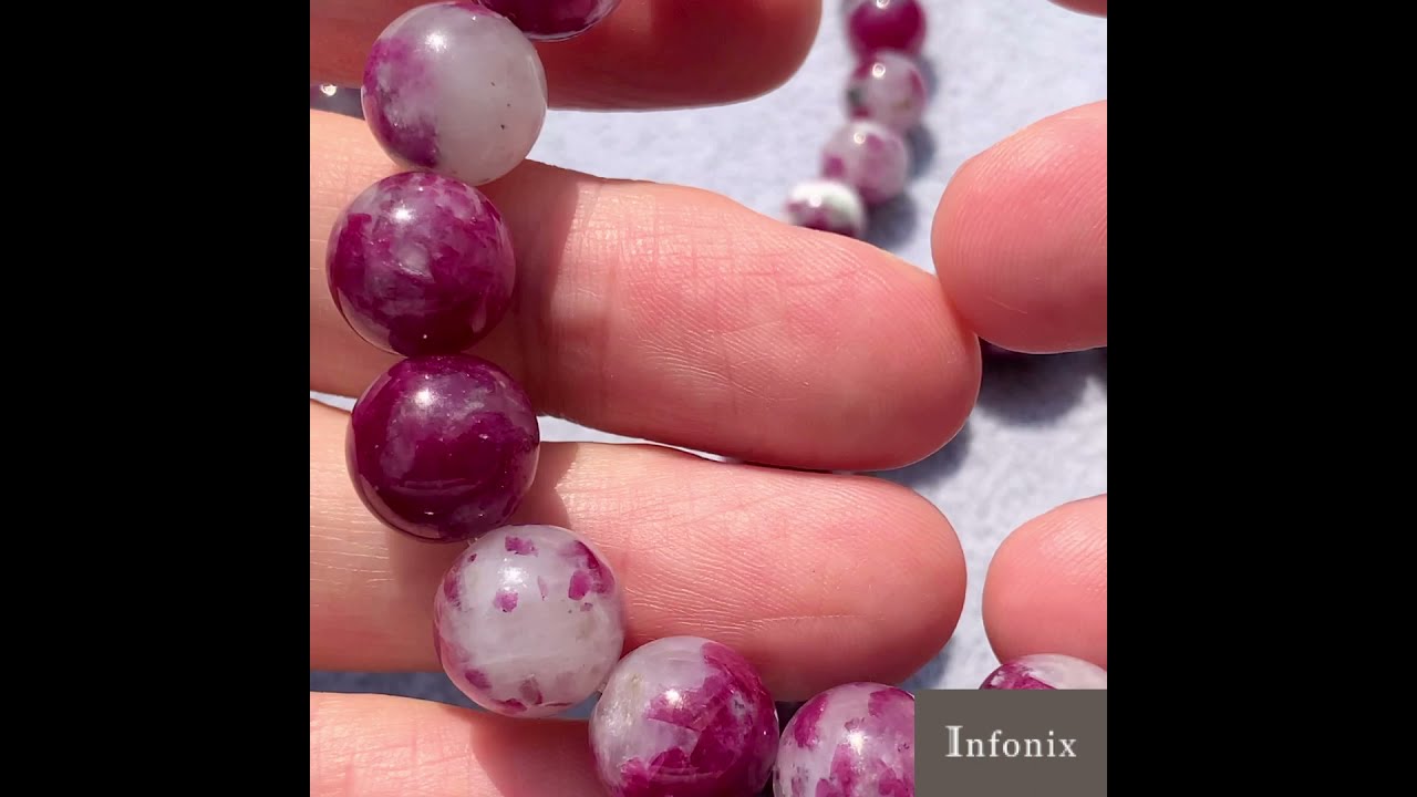 高品質]アフリカ産ルビーシリカブレスレット/ルビーインクォーツ（約