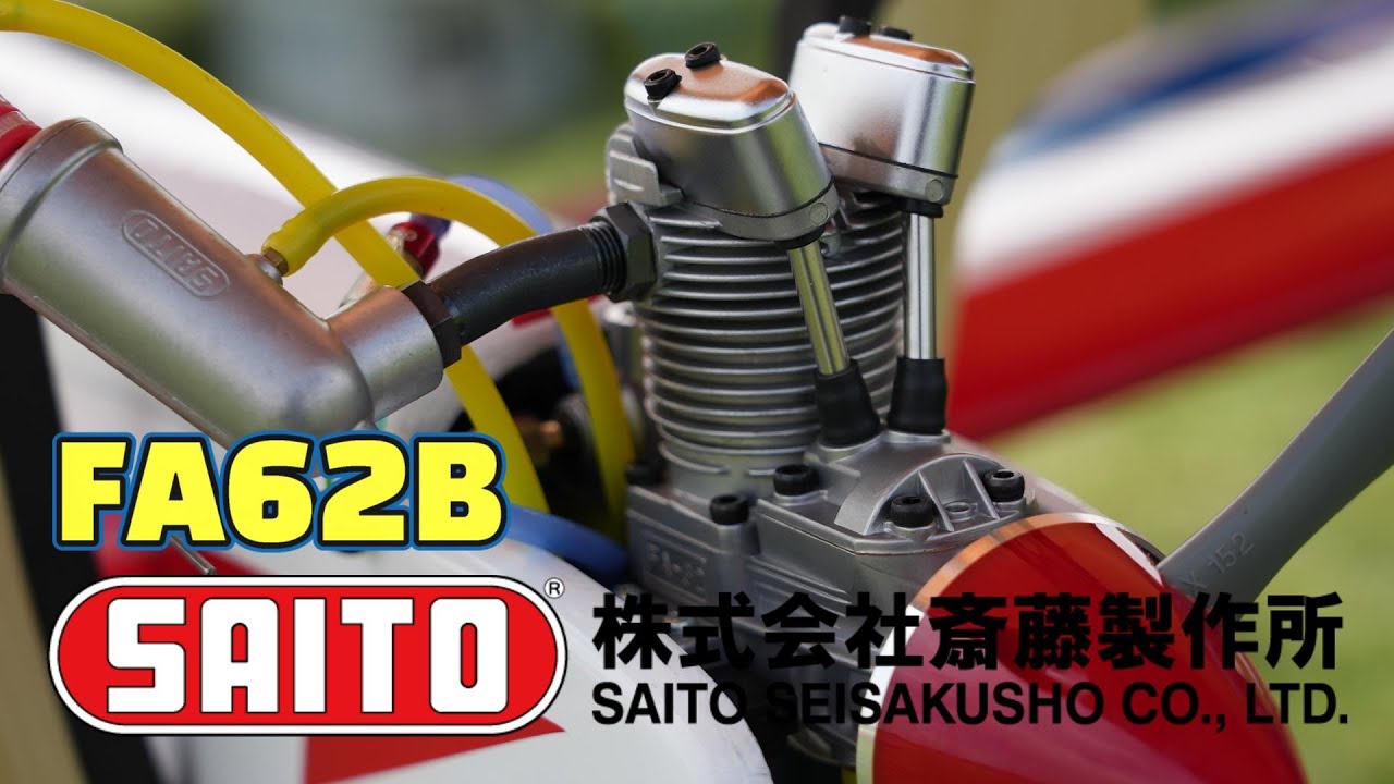 ラジコン飛行機 SAITO SEISAKUSHO FA-62B 「OK模型 SKYLOOP」 - YouTube