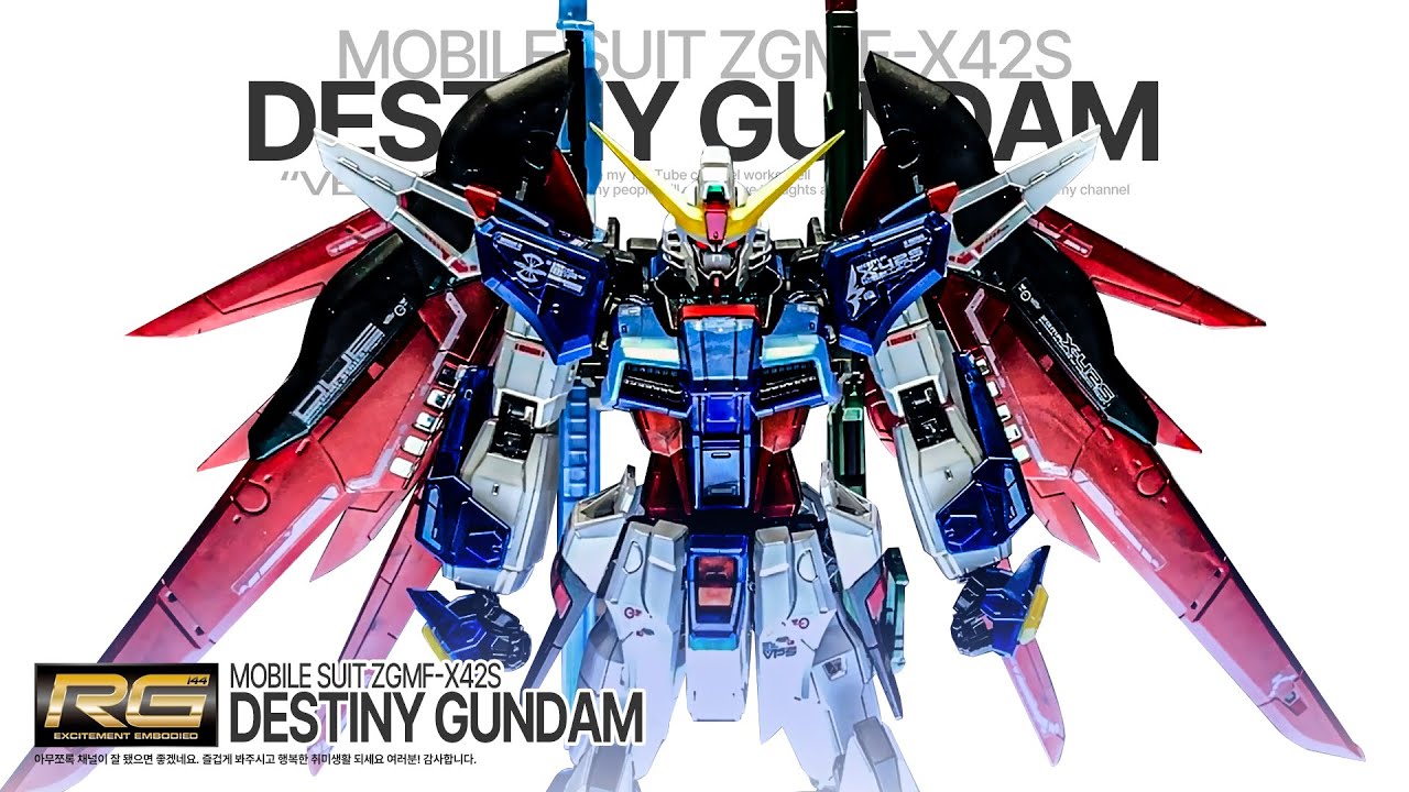 RG 1/144 Destiny Gundam Titanium Finish ASMR BUILD - Gundam