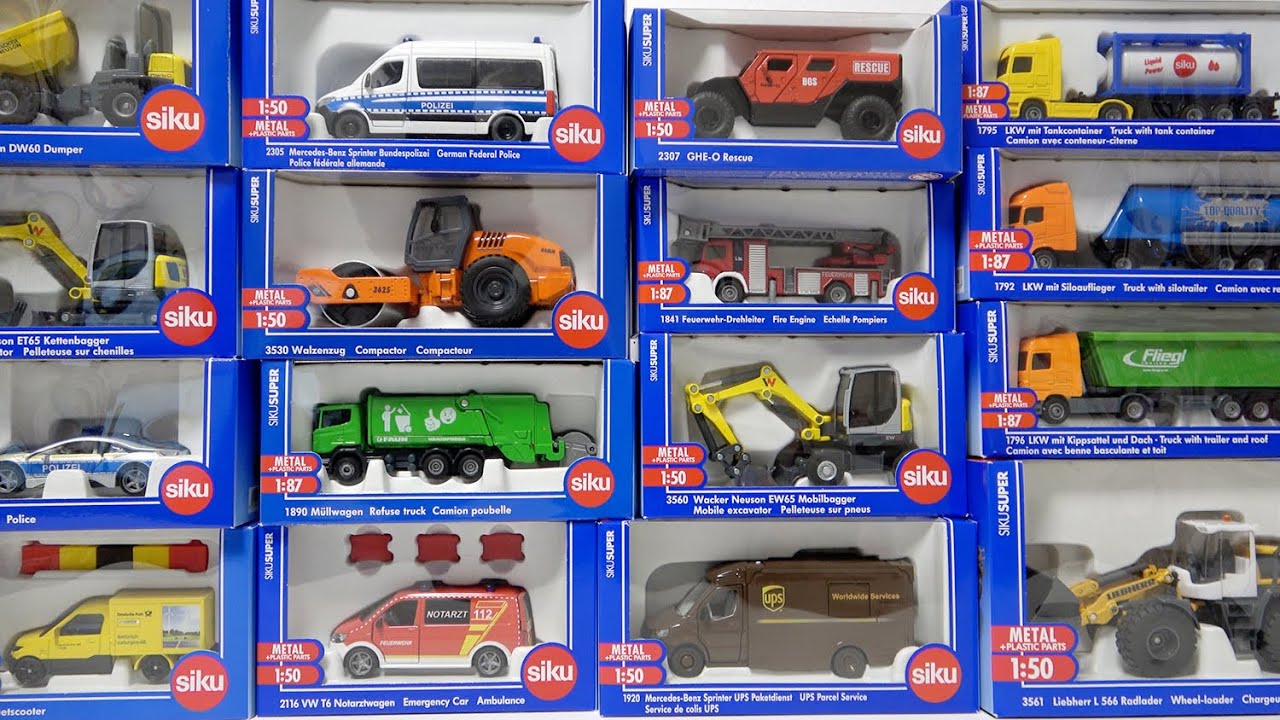 Opening the medium-sized boxes of 1/50 and 1/87 working vehicle