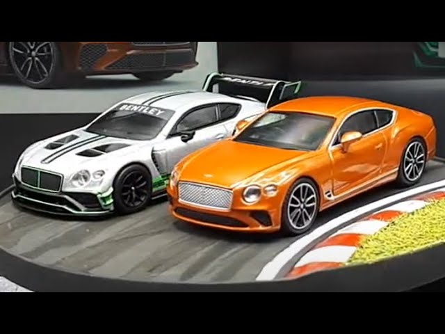 1/64x2 Bentley Continental GT & GT3 by MiniGT , diecast car model