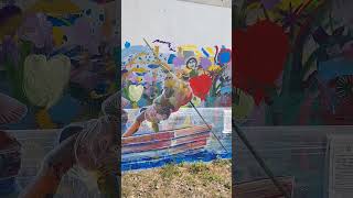 川崎市高津区】国道246号橋脚の壁画アートから浮き上がる100年前「二子