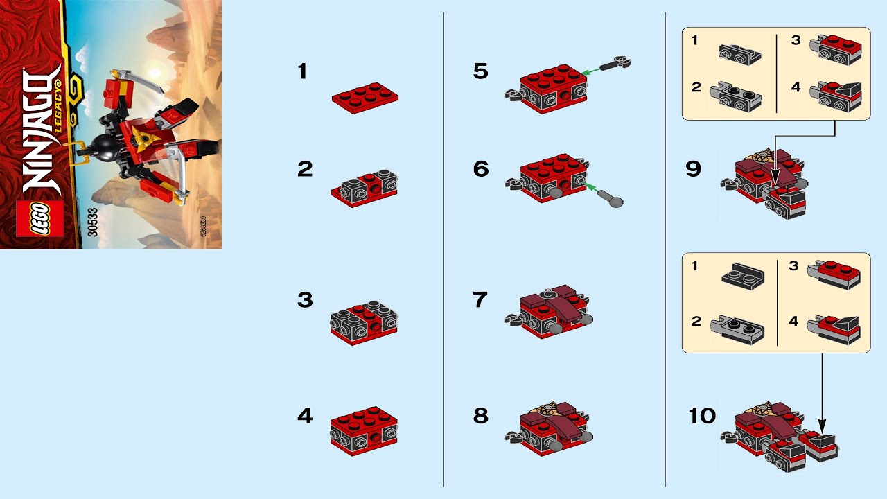 LEGO instructions - Ninjago - 30533 - Sam-X - YouTube