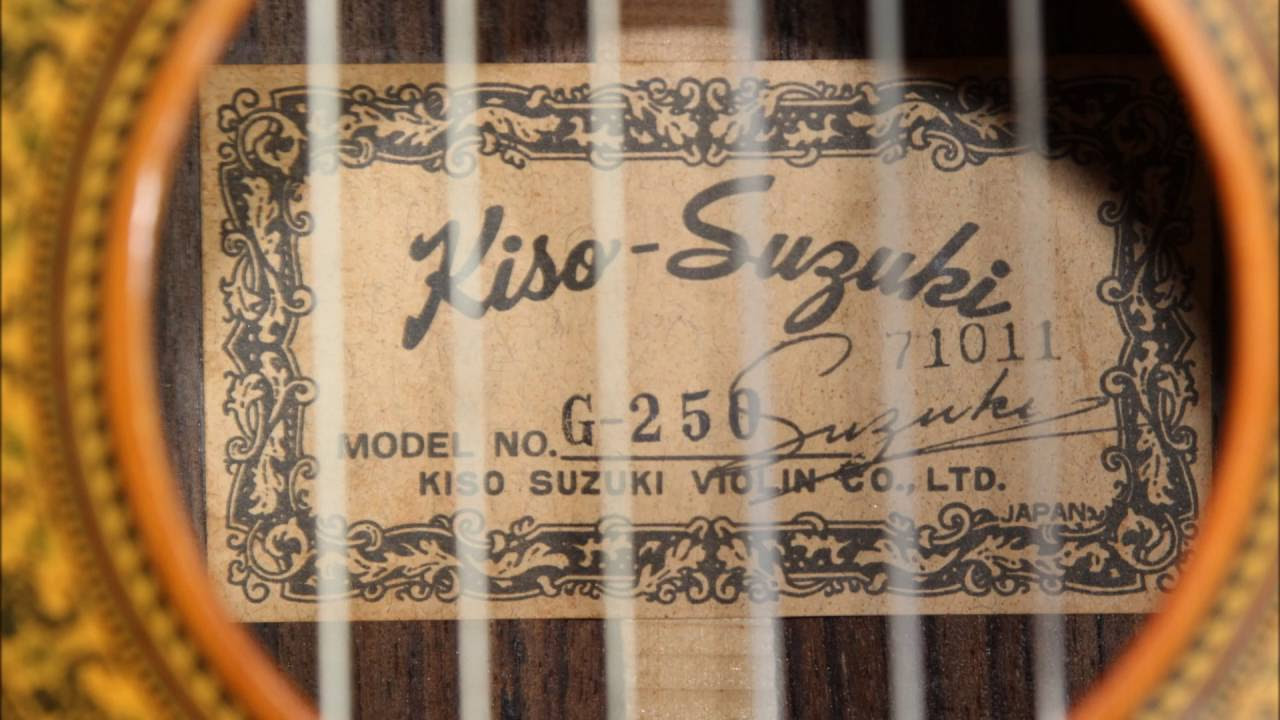 Classical guitar Kiso-Suzuki G-250 1977 Japan - YouTube
