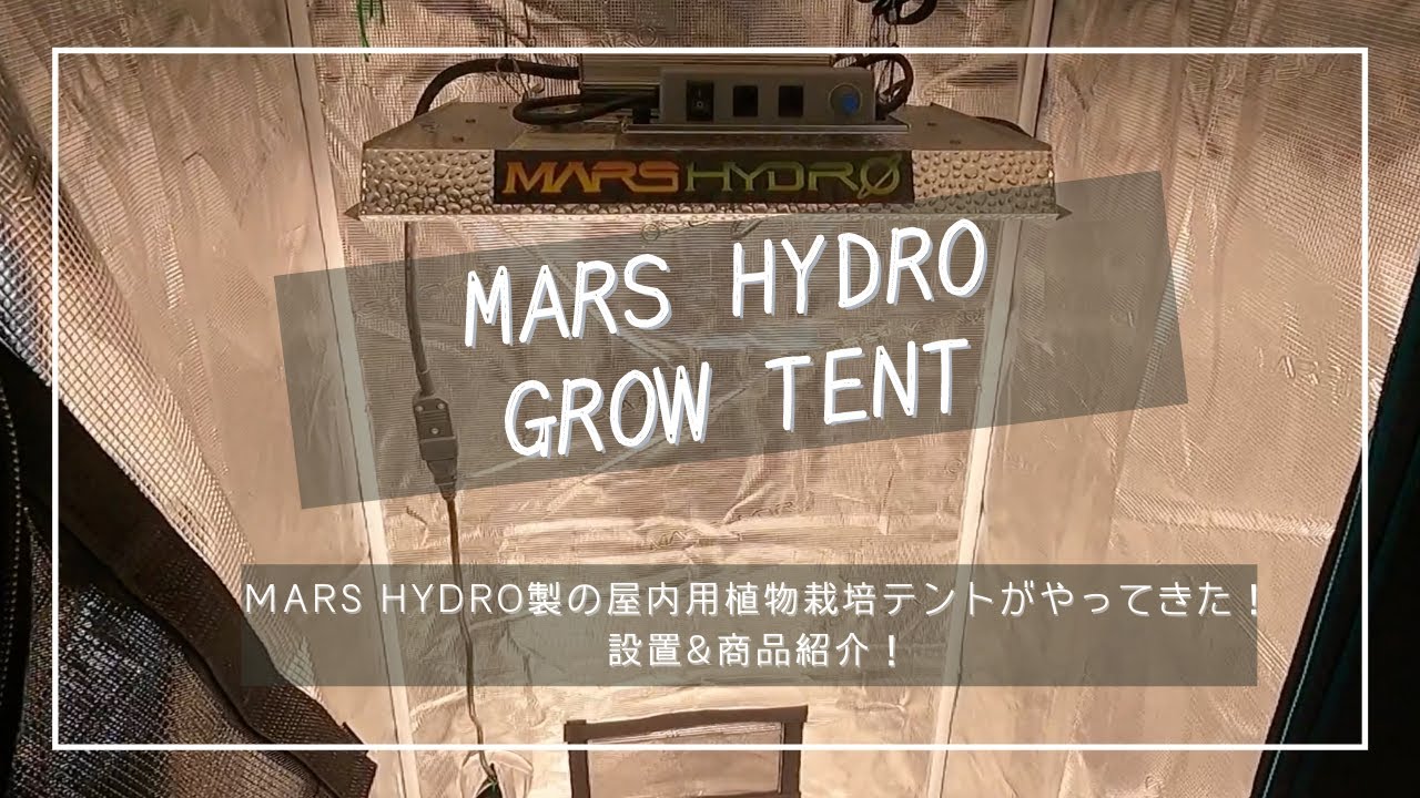 MARS HYDRO製の屋内用植物栽培テントがやってきた！設置&商品レビュー