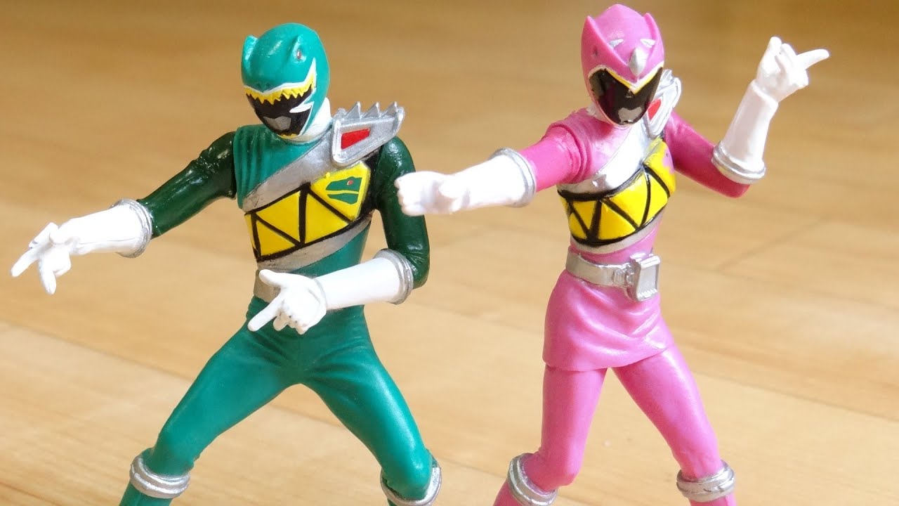 Candy Toy HDα Kyoryu Green & Kyoryu Pink Soft Vinyl Figure Review