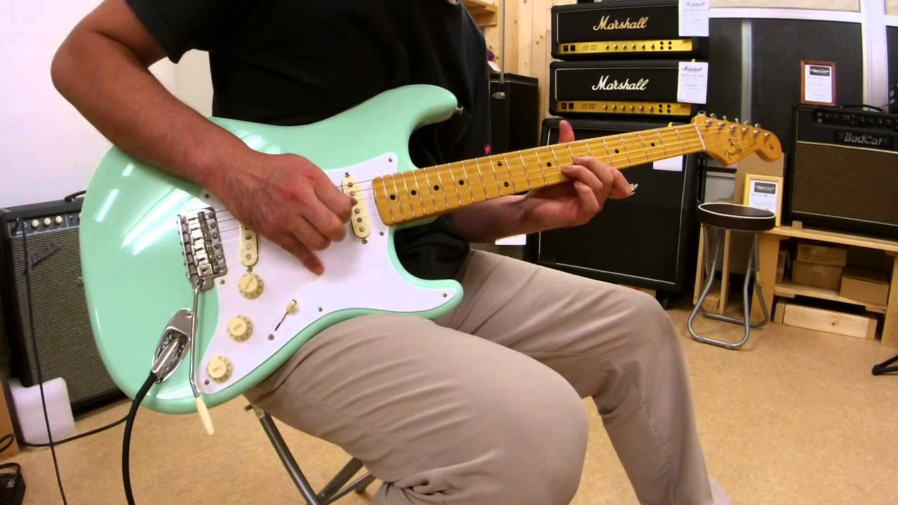 Fender Classic 50's Stratocaster Surf Green Clean - YouTube