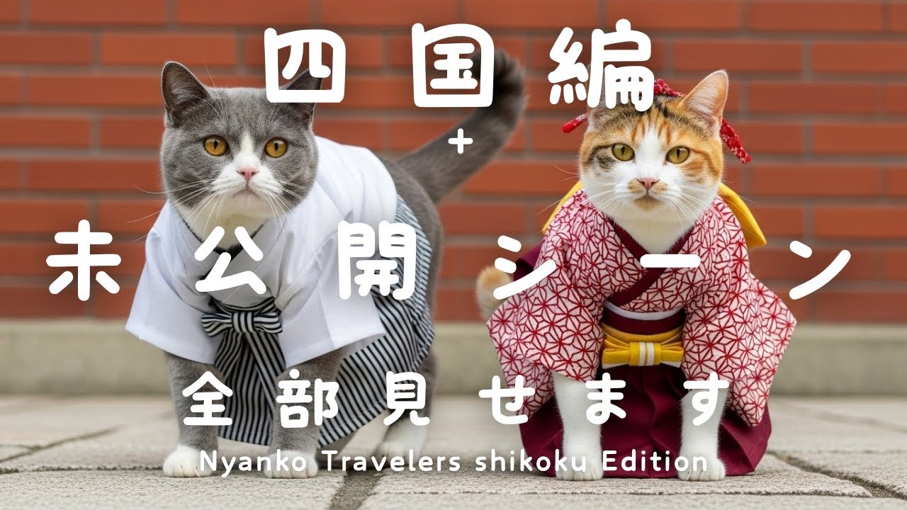 猫たちの四国旅行まとめ！未公開シーン&直島編追加版🐾/Cats Explore