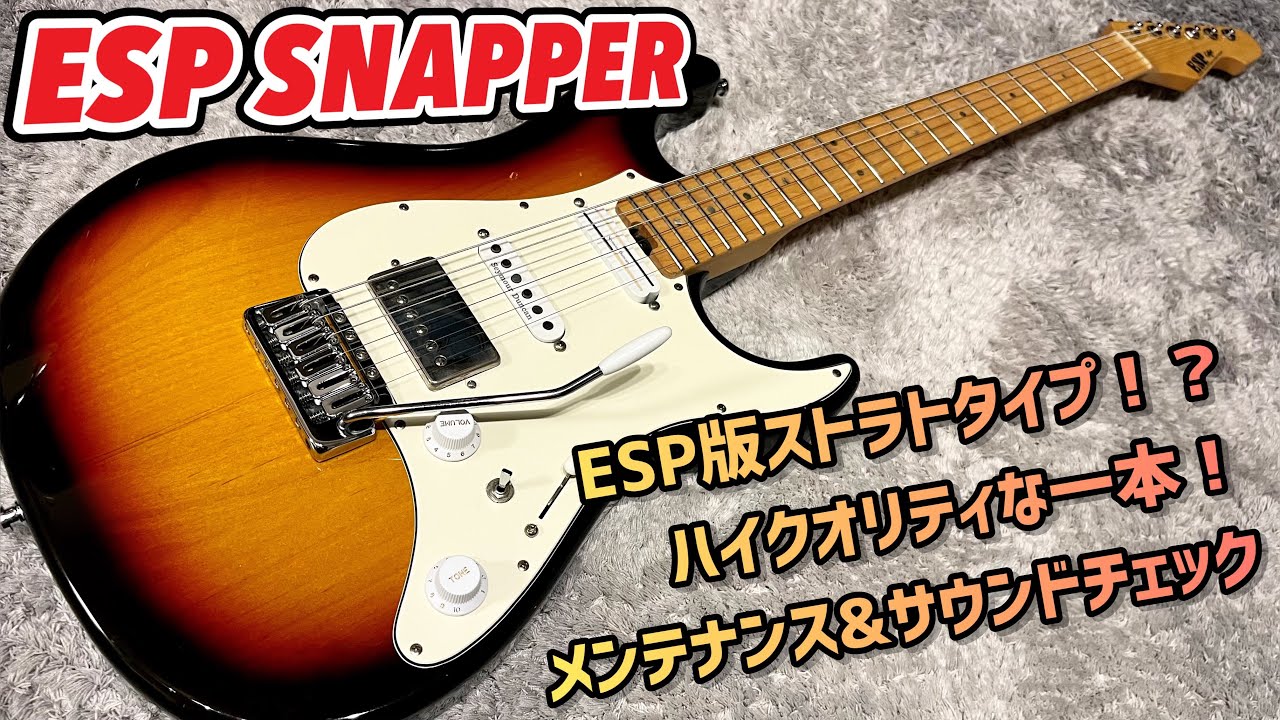 ESP Snapper 進化系ストラトタイプ メンテナンスとサウンドチェック