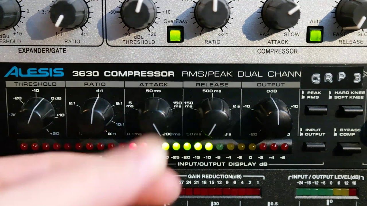 Alesis 3630 Compressor: Drums, Guitars, Vocals & Full Mix - YouTube