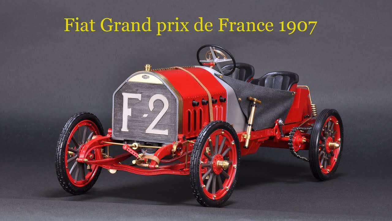 POCHER 1/8 scale Fiat Grand prix de France 1907 - YouTube