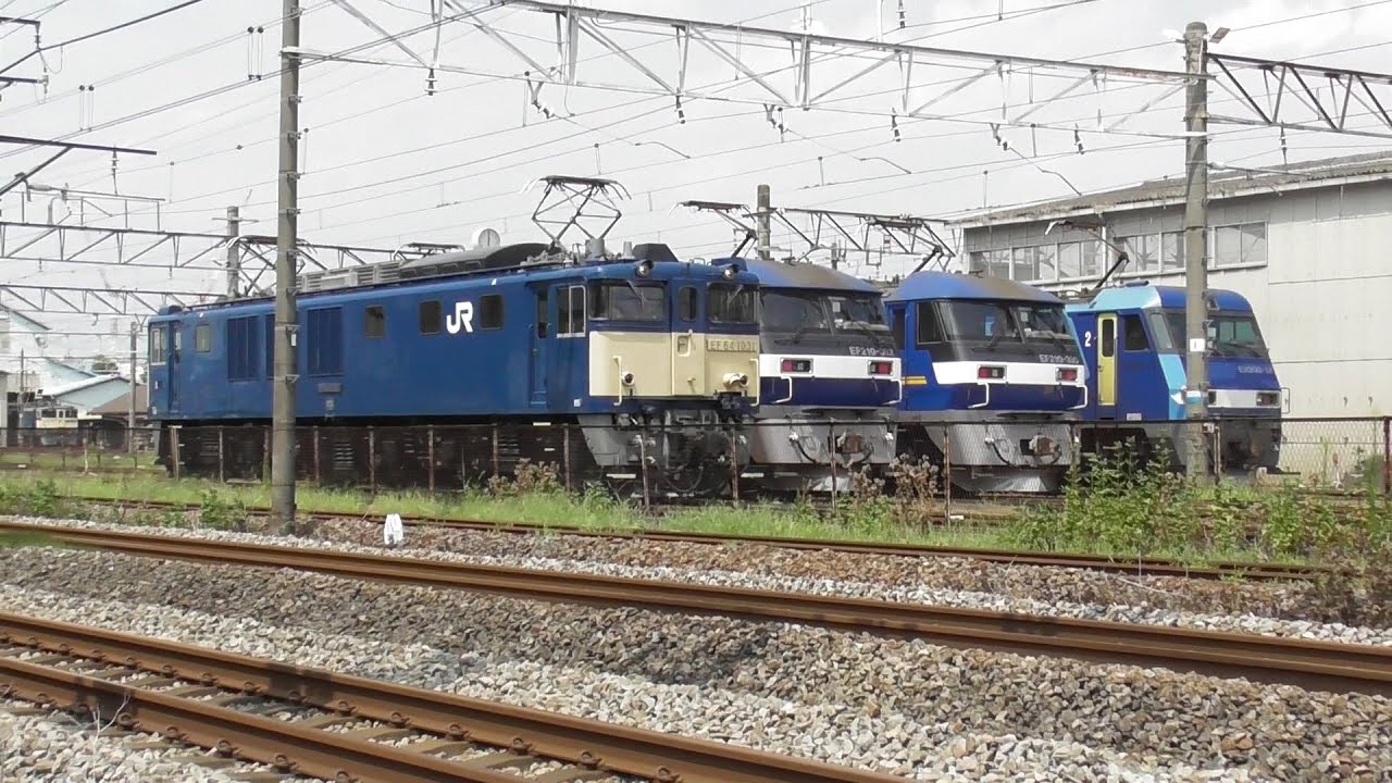 2025年8月26日 珍しい光景!! JR貨物の電気機関車と並んでJR東日本の