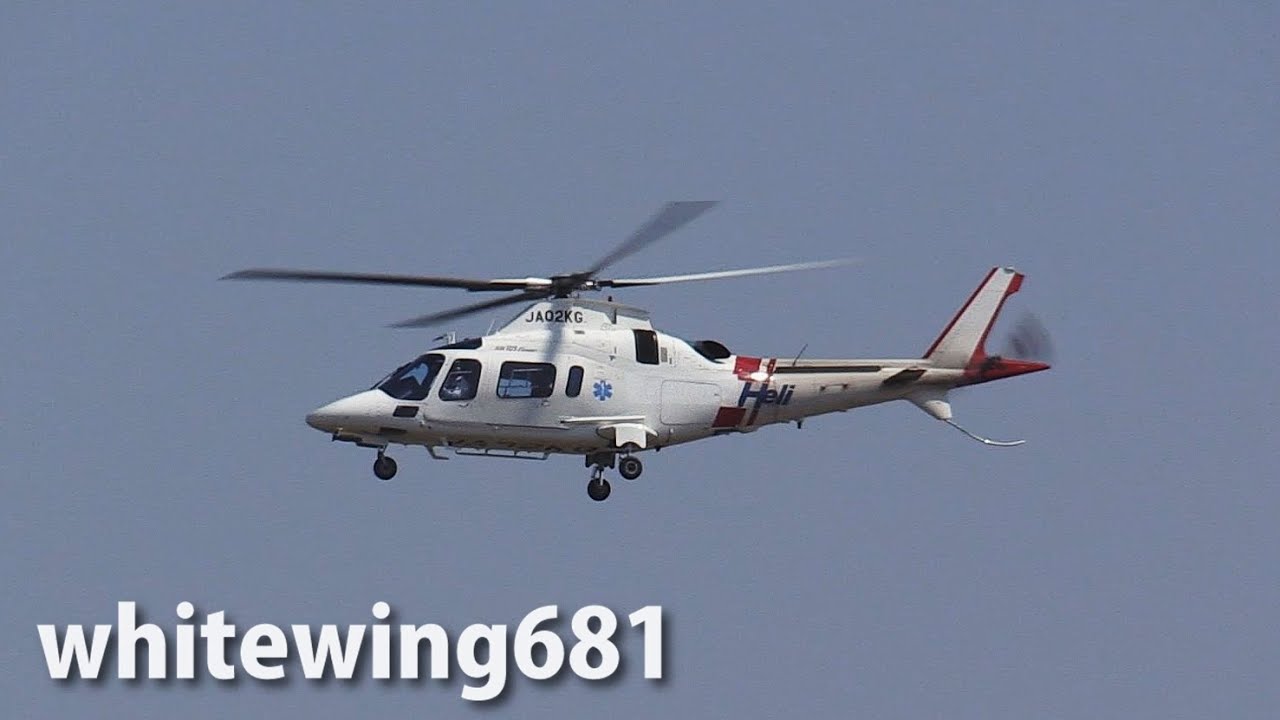 鹿児島国際航空] Agusta A109E Power JA02KG TAKE-OFF TOYAMA Airport