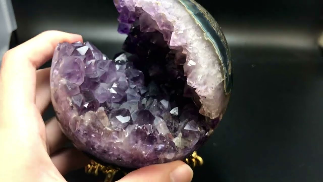 一点物】置物 笑口アメジストジオード 約857g ウルグアイ産 紫