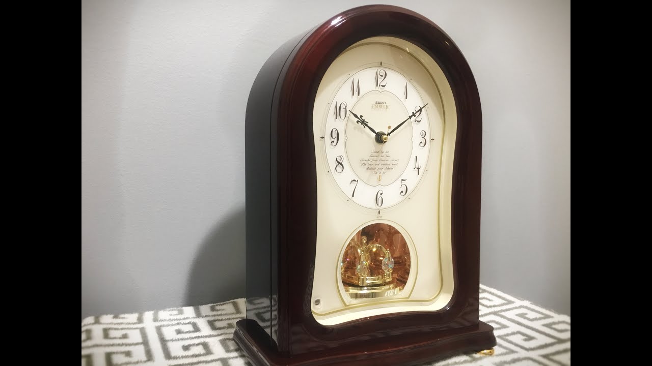 For Sale: Seiko Emblem Luxury Mantle Clock HW467B-H - YouTube