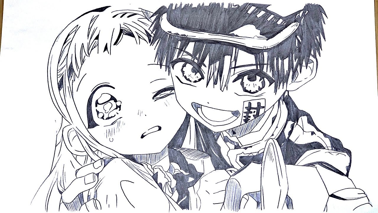 地縛少年花子くん 最新刊 14巻のイラストを描いてみた！花子くん 八尋