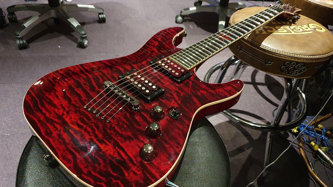 Schecter C-1 Diamond Series Exotic Star C1 Quilt Top Flame