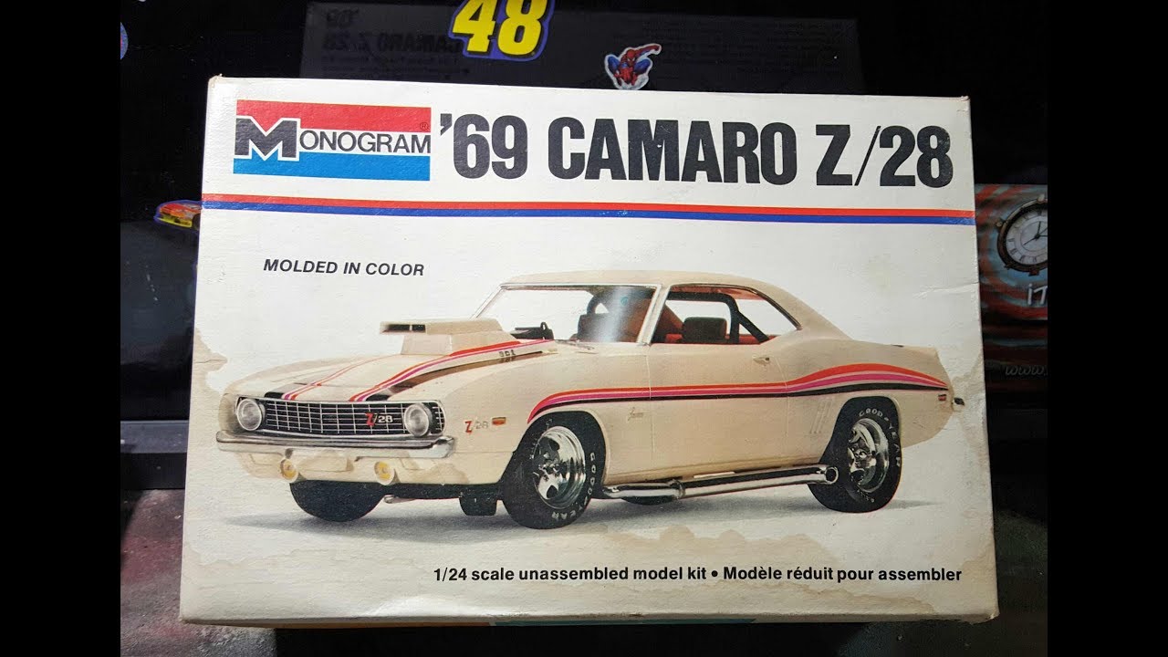 Monogram 1969 Camaro Z28 1/24 Plastic Model Kit Complete - YouTube
